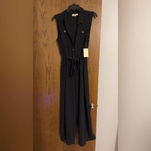 Black sleeveless romper